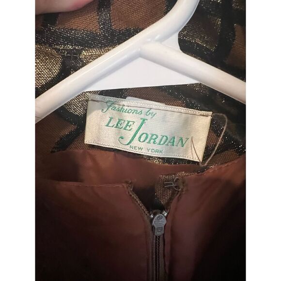 Vintage Fashions by Lee Jordan New York Sheath Dress with jacket real fur collar - Picture 5 of 16